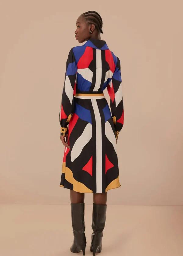 Farm Rio Amanda Stripes Midi Dress | Dresses