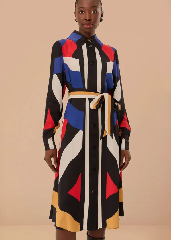 Farm Rio Amanda Stripes Midi Dress | Dresses