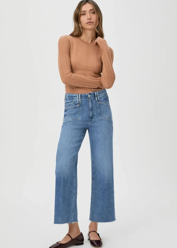 Paige Anessa Wide Leg Jean - Sunnie Distressed | Jeans