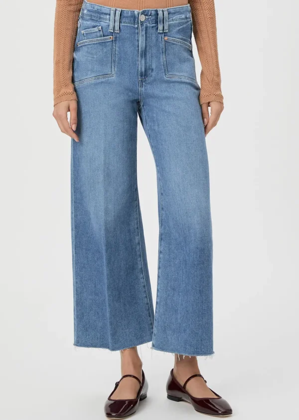 Paige Anessa Wide Leg Jean - Sunnie Distressed | Jeans