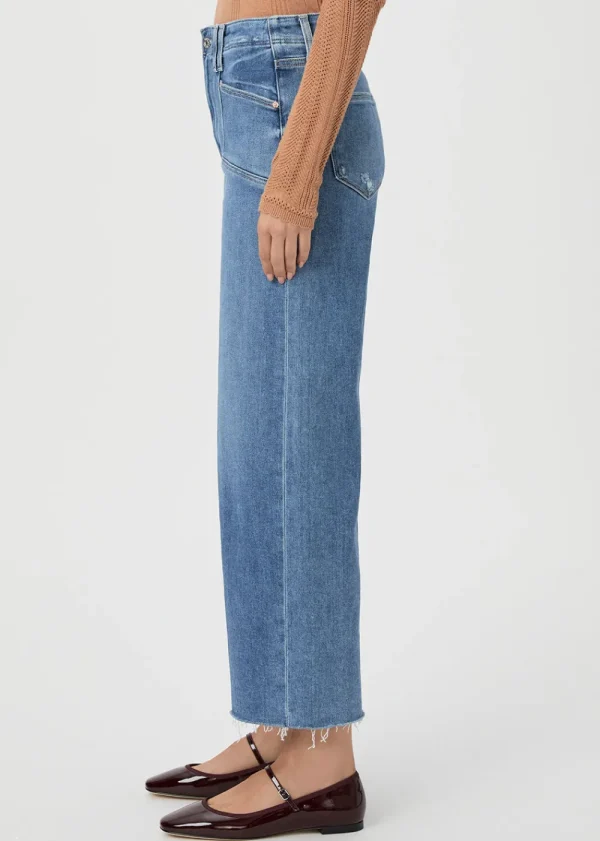 Paige Anessa Wide Leg Jean - Sunnie Distressed | Jeans