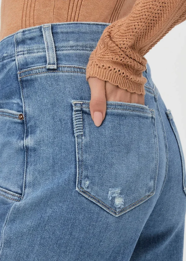 Paige Anessa Wide Leg Jean - Sunnie Distressed | Jeans