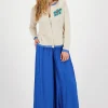 Me369 Annie Wide Leg Pants - Blue | Trousers