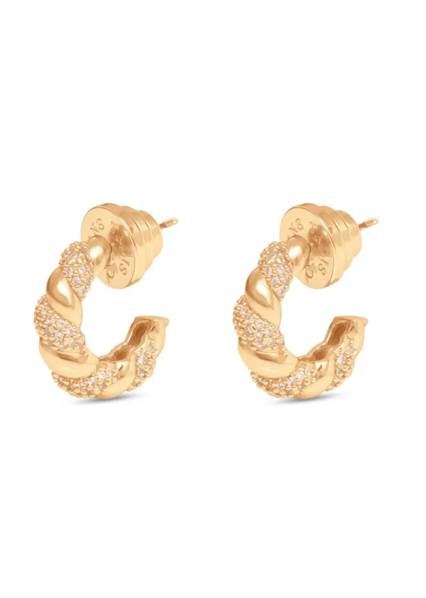Talis Chains Baguette Huggies - Cubic Zirconia | Earrings