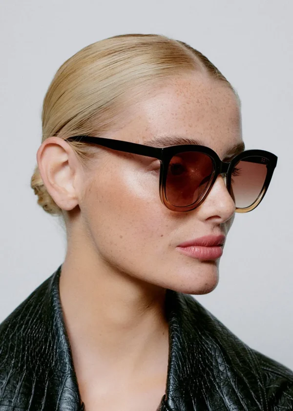 A. Kjaerbede Billy Sunglasses - Black / Brown | Glasses