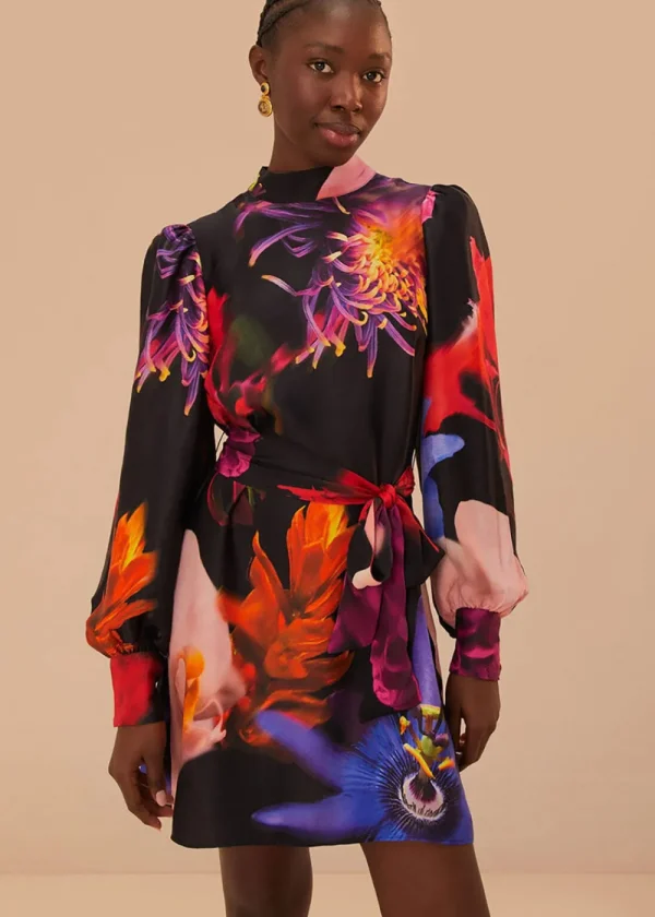 Farm Rio Blurry Floral Mini Dress | Dresses