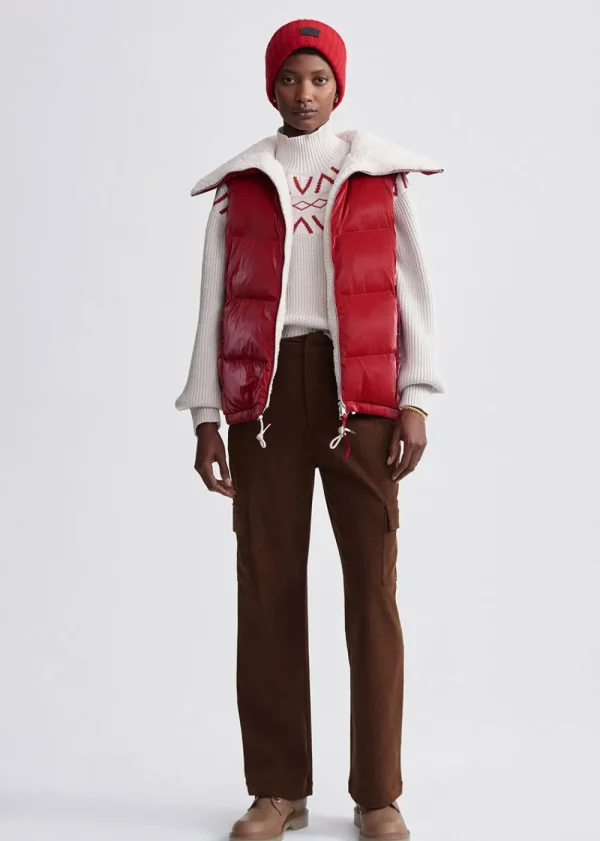 Varley Brock Puffer Gilet - Red | Coats & Jackets
