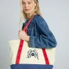 Damson Madder Canvas Tote Bag With Embroidery | Bags