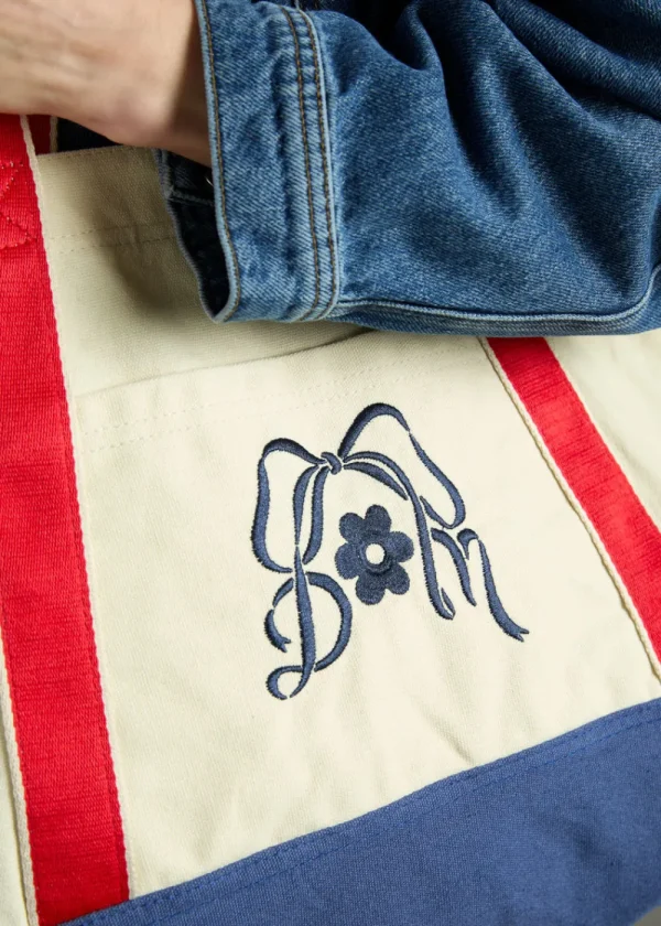 Damson Madder Canvas Tote Bag With Embroidery | Bags