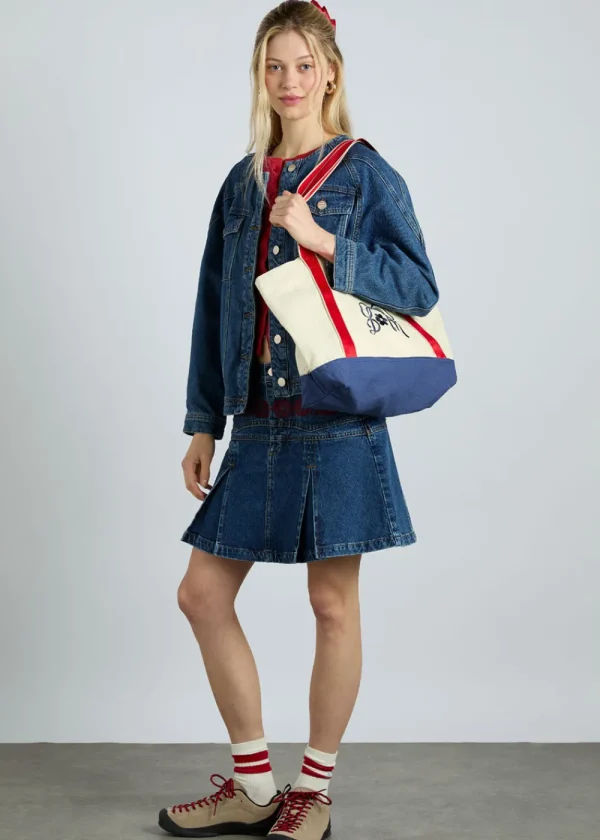 Damson Madder Canvas Tote Bag With Embroidery | Bags