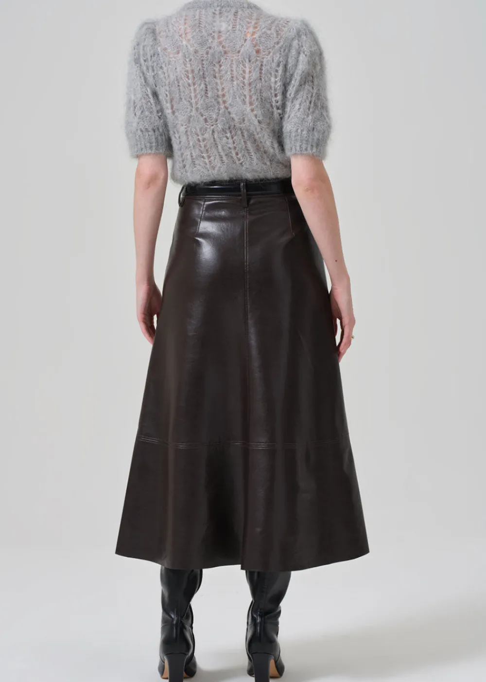 cassia_leather_skirt__cho_1.webp Citizens of Humanity Cassia Leather Skirt - Chocolate | Skirts
