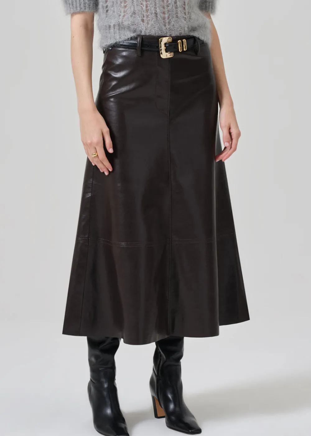 cassia_leather_skirt__cho_4.webp Citizens of Humanity Cassia Leather Skirt - Chocolate | Skirts
