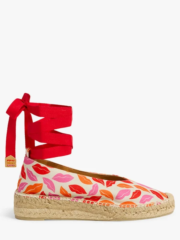 Castaner - Gea Canvas Flat Espadrille Sandals, Rosa | Sandals