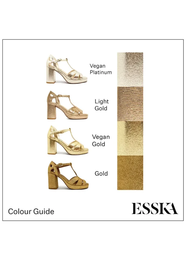 Esska Charlie Heels - Gold | Shoes