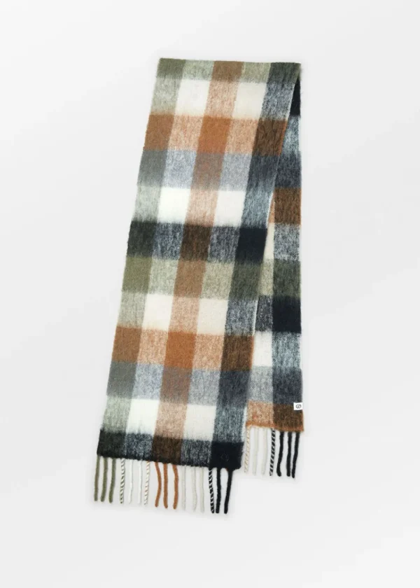 BeckSöndergaard Check Anilopa Scarf - Army | Scarves