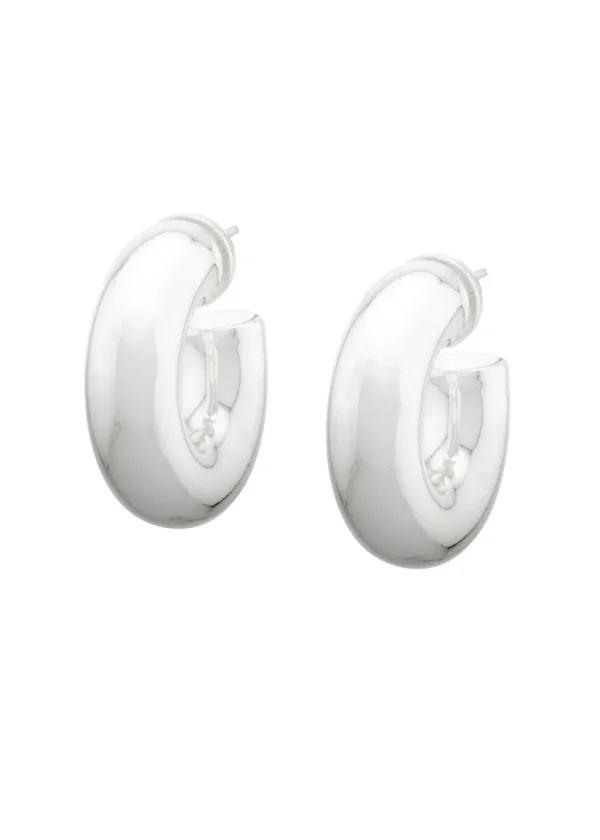 Talis Chains Chubby Donut Hoops - Silver | Earrings