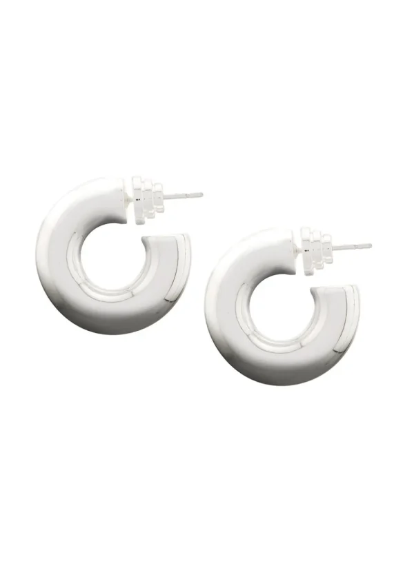 Talis Chains Chubby Donut Hoops - Silver | Earrings