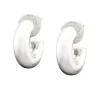 Talis Chains Chubby Donut Huggie - Silver | Earrings