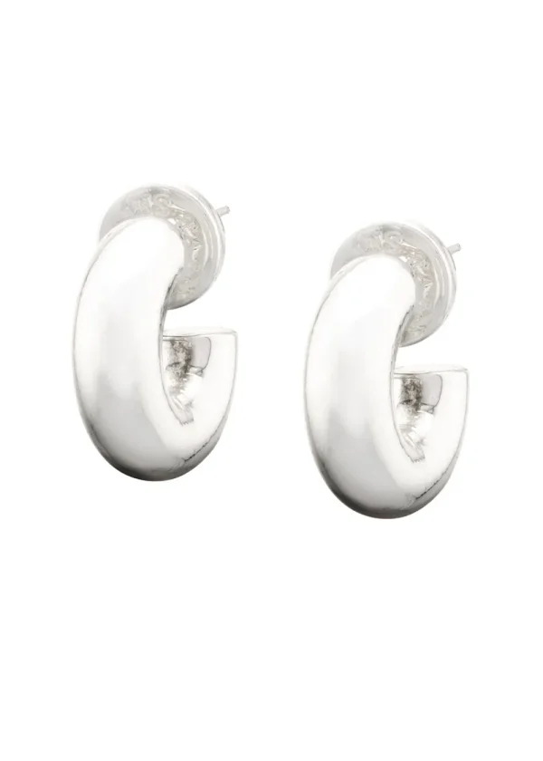Talis Chains Chubby Donut Huggie - Silver | Earrings