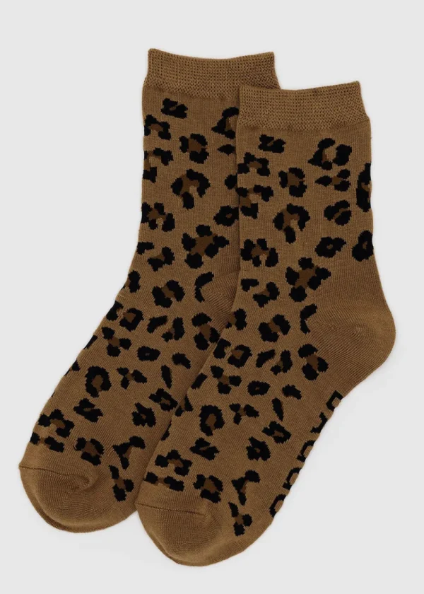 BAGGU Crew Sock - Dark Leopard | Socks