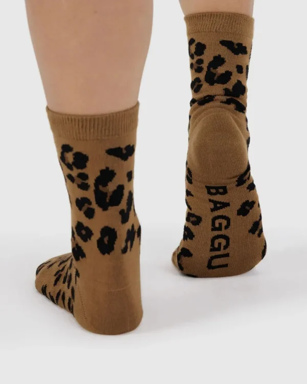BAGGU Crew Sock - Dark Leopard | Socks