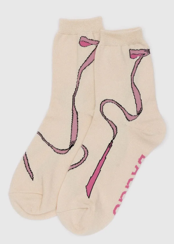 BAGGU Crew Sock - Pink Bow | Socks