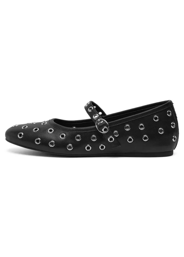 Woden Cristal Ballerina - Black | Shoes
