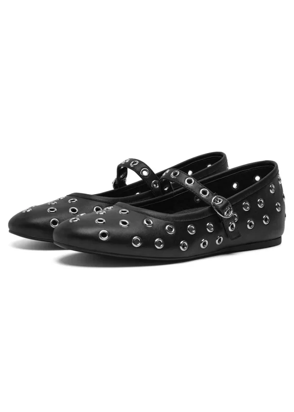 Woden Cristal Ballerina - Black | Shoes