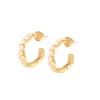 Talis Chains Deconstructed Hoops - Rose Quartz | Earrings