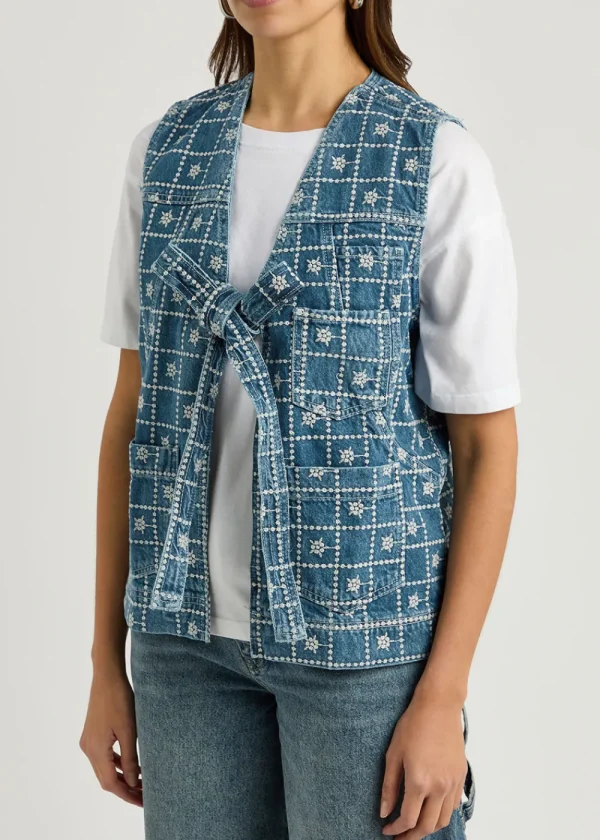 Damson Madder Dilly Vest - Broderie | Coats & Jackets