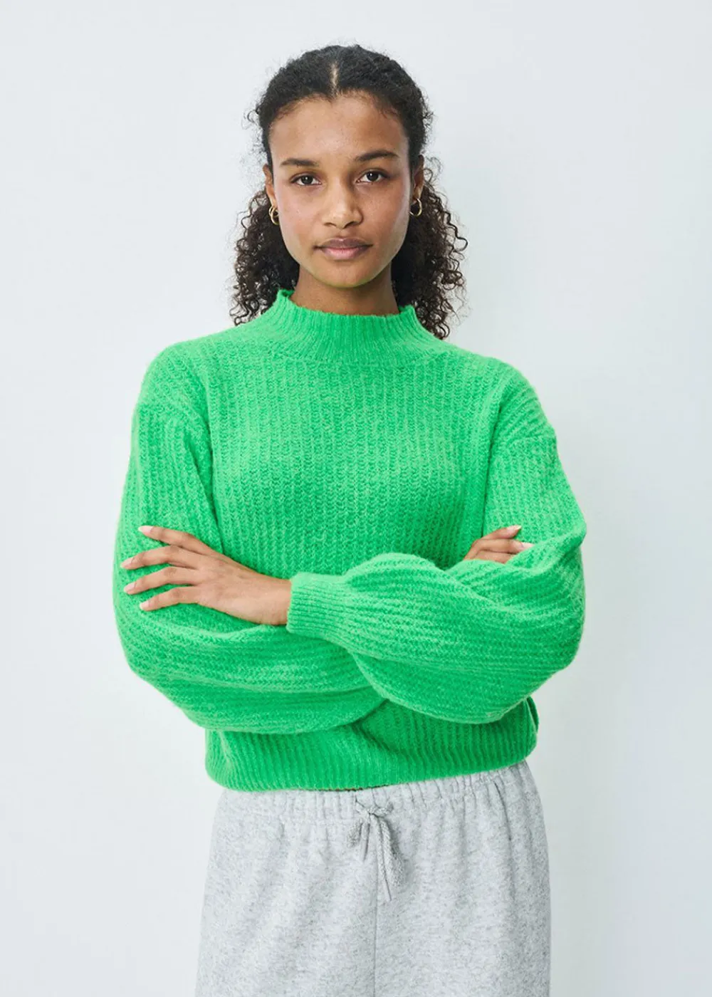 east_jumper__fluo_frog_0.webp American Vintage East Jumper - Fluo Frog | Knitwear
