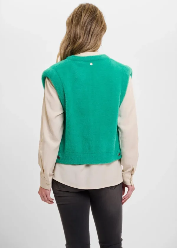 Rino & Pelle Elona Waistcoat - Clover Green | Coats & Jackets