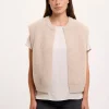 Rino & Pelle Elona Waistcoat - Stone | Coats & Jackets