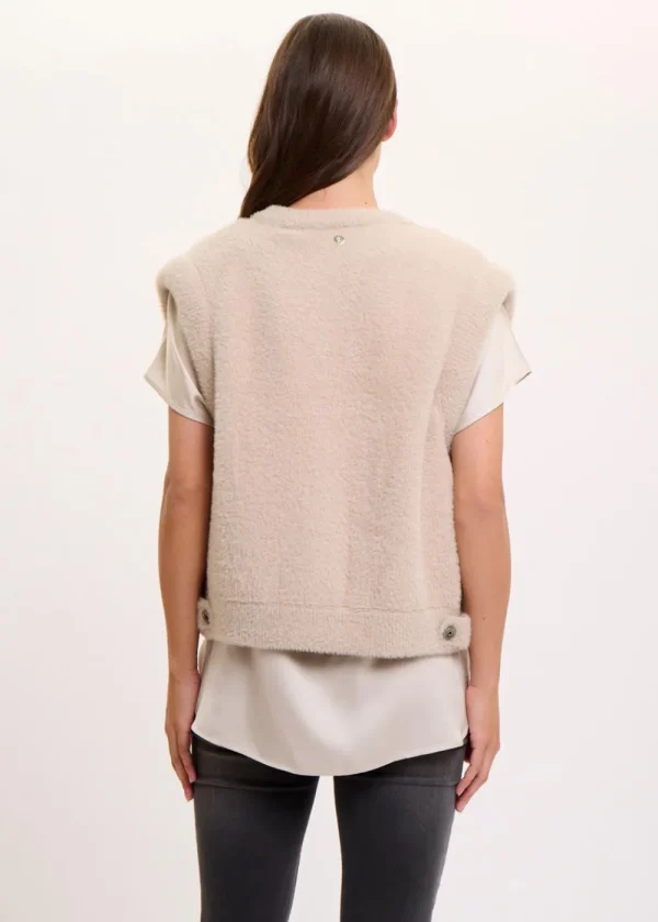 Rino & Pelle Elona Waistcoat - Stone | Coats & Jackets