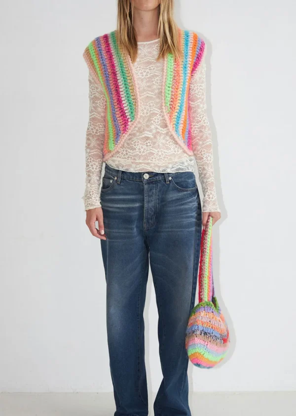 Dawn X Dare Fine Waistcoat - Multi | Knitwear