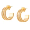 Talis Chains Flat Hoops - Cubic Zirconia | Earrings