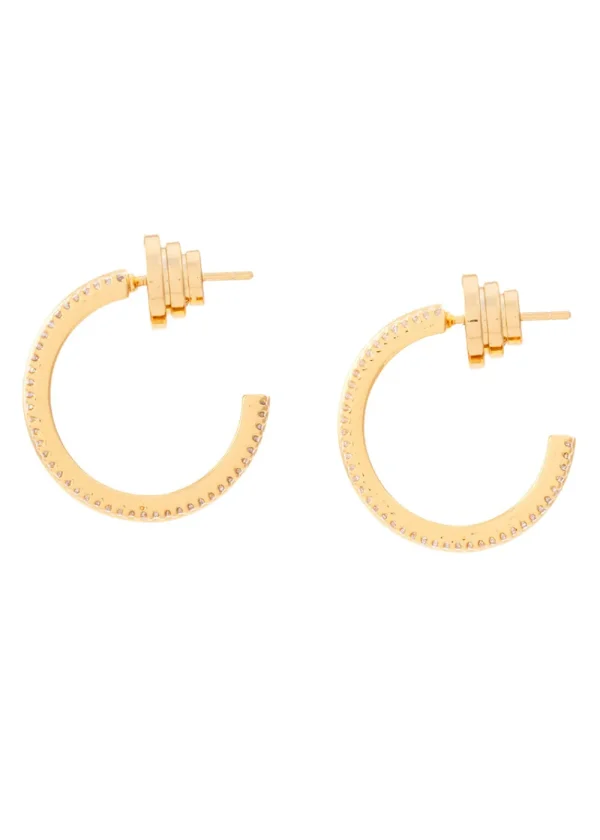 Talis Chains Flat Hoops - Cubic Zirconia | Earrings