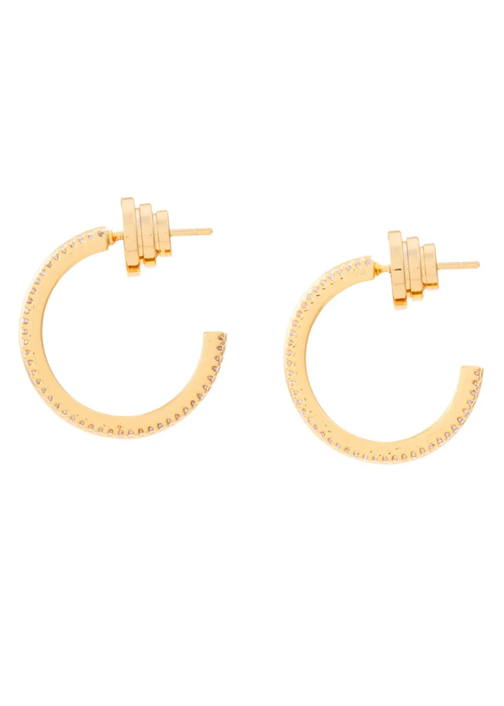 flat_hoops__cubic_zirconi_2.webp Talis Chains Flat Hoops - Cubic Zirconia | Earrings