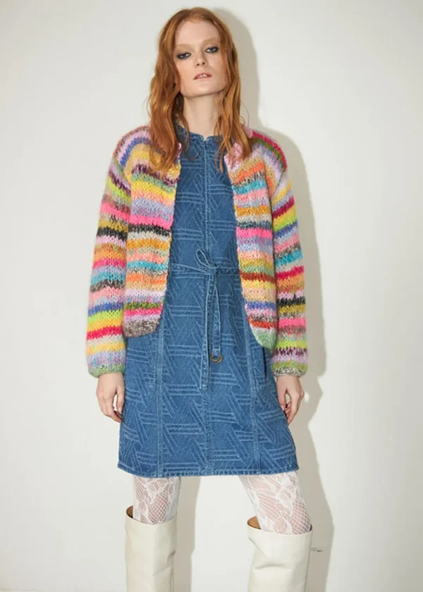 Dawn X Dare Gabi Cardigan - Multi Stripe | Knitwear