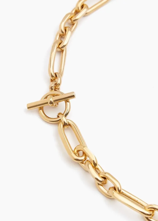 Tilly Sveaas Giant Gold T-Bar Watch Chain Necklace | Necklaces
