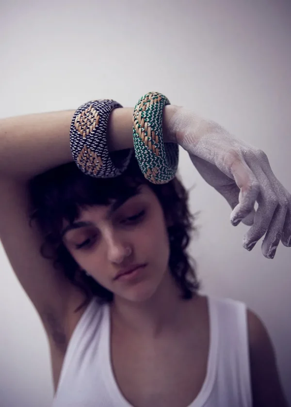 Cardomon Green and Natural Bangle | Bracelets