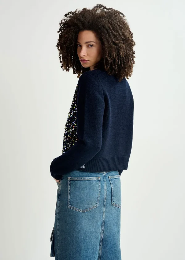 Essentiel Antwerp Halter Sequin Cardigan | Knitwear