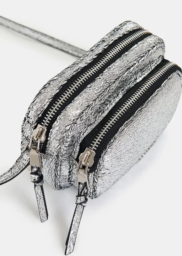 Essentiel Antwerp Hamen Metallic Shoulder Bag - Silver | Bags