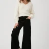 Paige Harper Ankle Wide Leg Jean - Black | Jeans