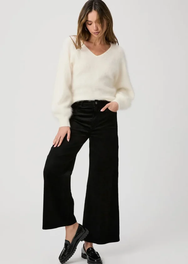 Paige Harper Ankle Wide Leg Jean - Black | Jeans