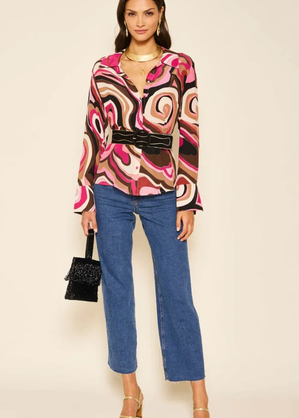 Rixo Havan Silk Shirt | Tops