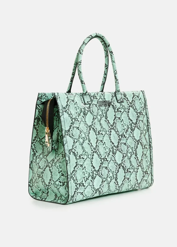 Essentiel Antwerp Hegan Snake Print Shopper Bag | Bags