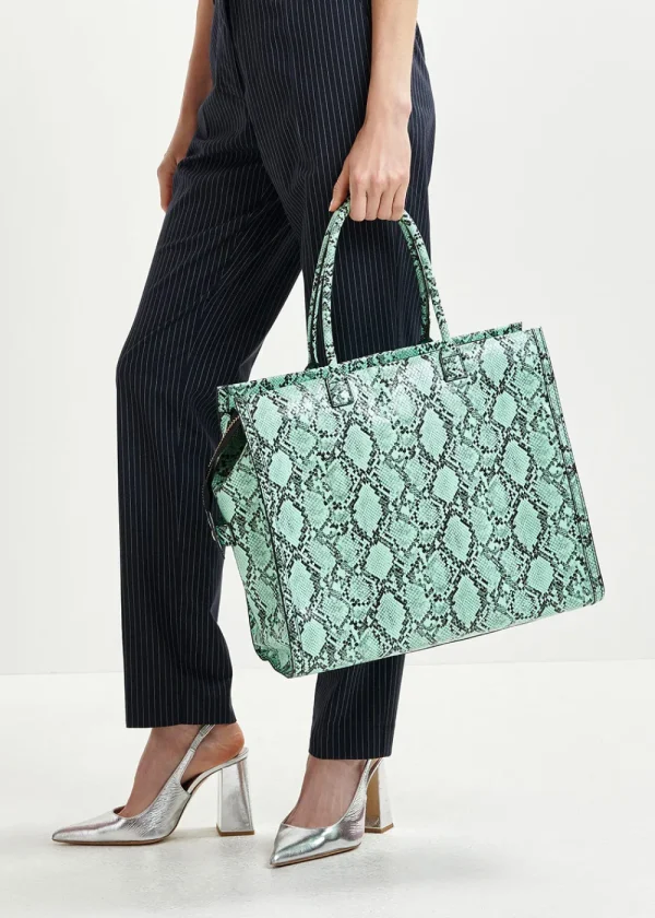 Essentiel Antwerp Hegan Snake Print Shopper Bag | Bags