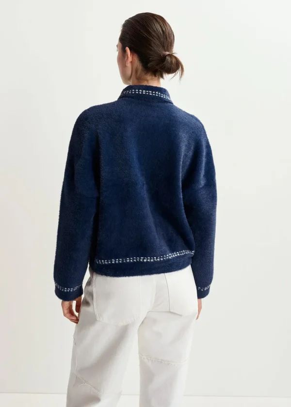 Essentiel Antwerp Hoops Stitch Knit - Dark Blue | Knitwear