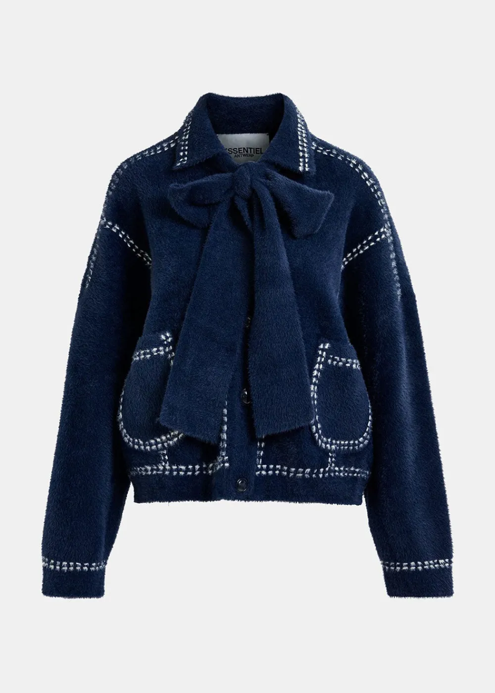 hoops_stitch_knit__dark_b_6.webp Essentiel Antwerp Hoops Stitch Knit - Dark Blue | Knitwear
